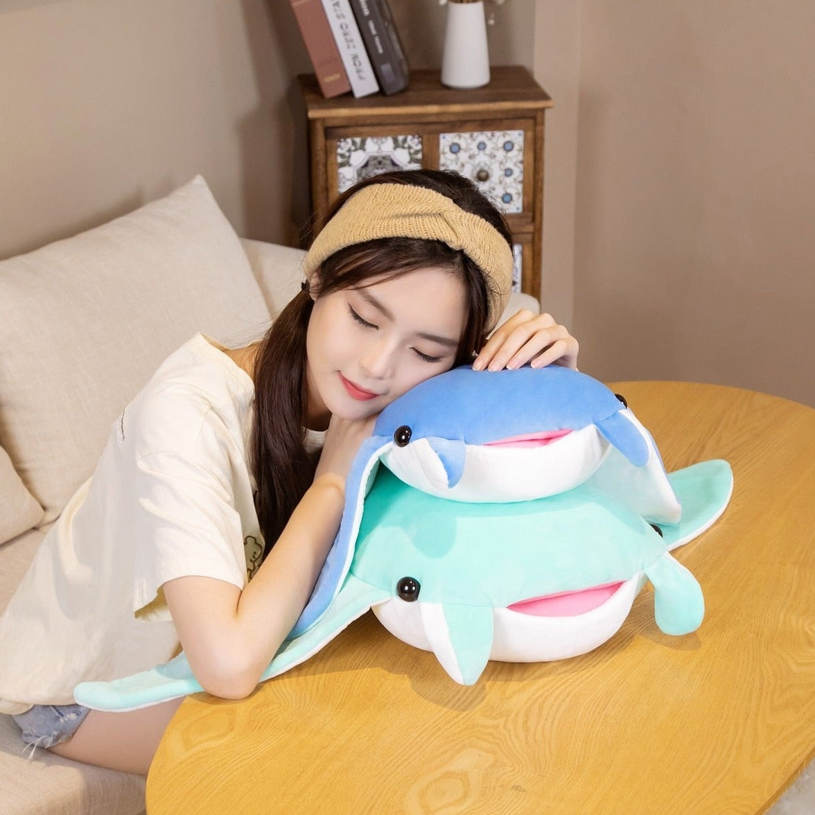 Adorable Blue Mobula Devil Stingray Plush Toys