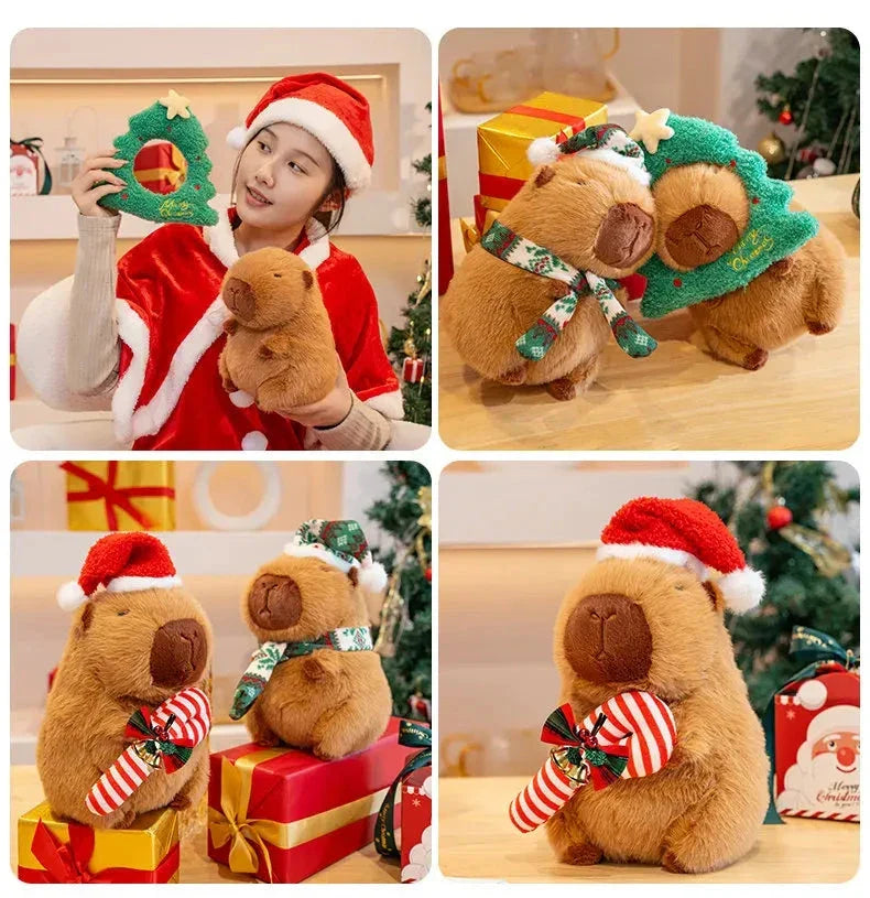 Adorable Kawaii Capybara Plushies for a Festive Christmas Celebration!