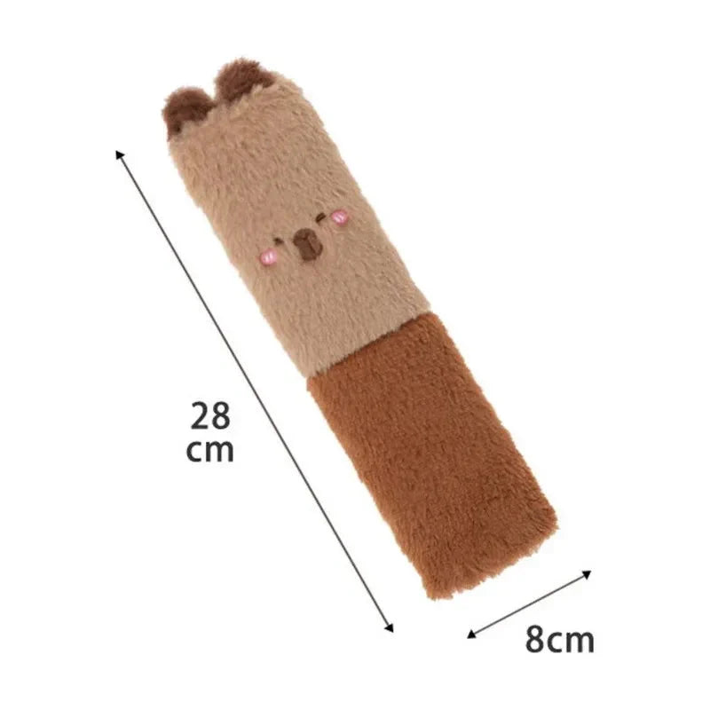Adorable Kawaii Capybara Plush Car Seat Belt Cover - Fun Shoulder Strap Accessory!