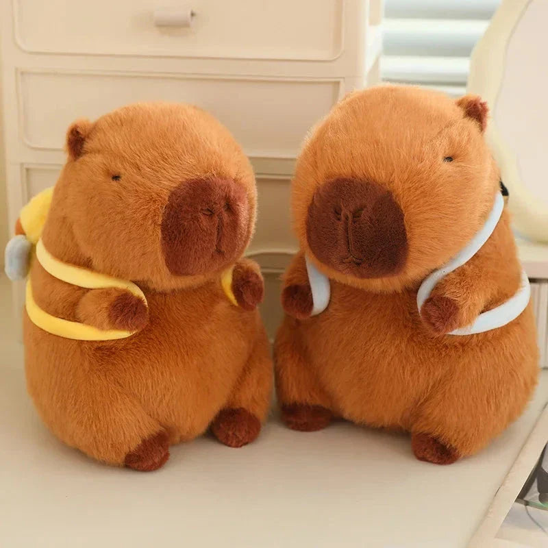 Adorable Kawaii Capybara Plush with Stylish Backpack Collection