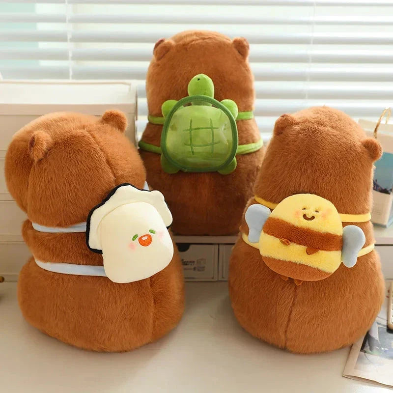 Adorable Kawaii Capybara Plush with Stylish Backpack Collection