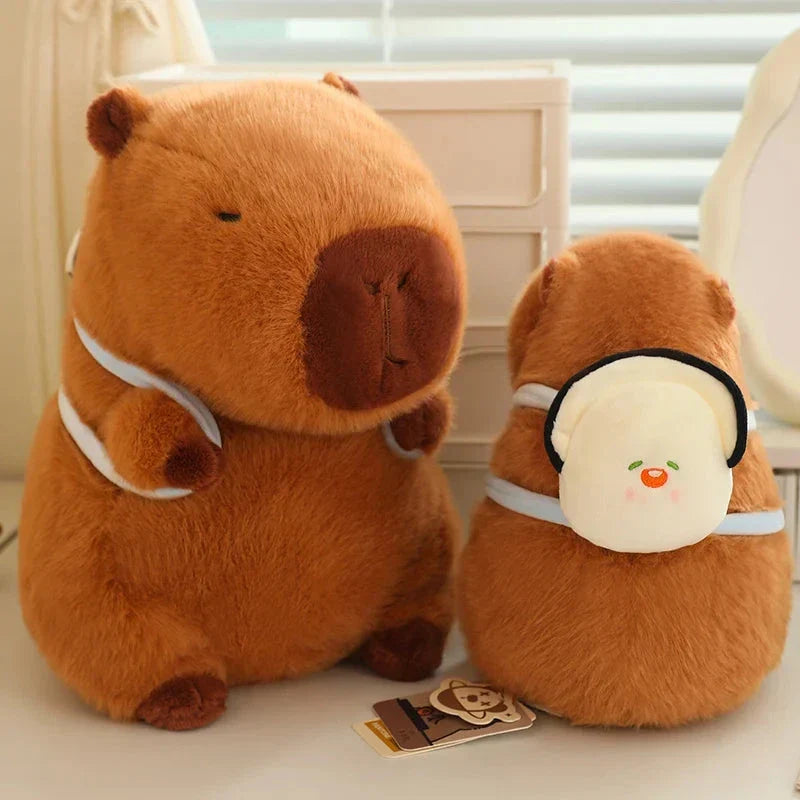 Adorable Kawaii Capybara Plush with Stylish Backpack Collection