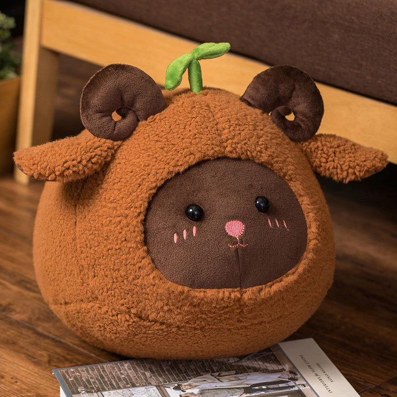 Adorable Fluffy Sheep Goat Ram Plush Toy