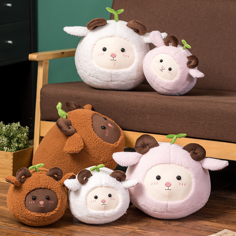 Adorable Fluffy Sheep Goat Ram Plush Toy
