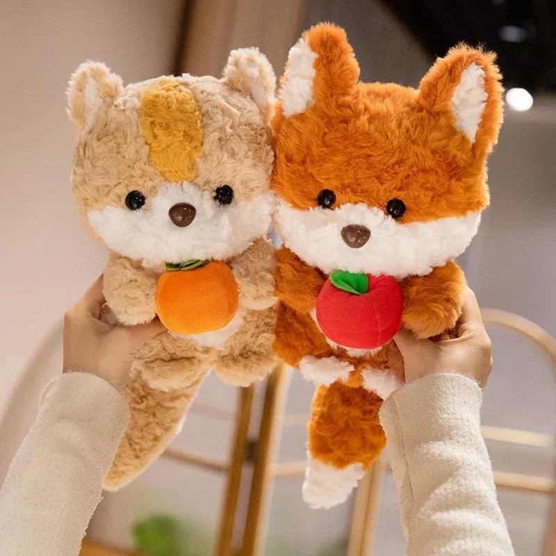 Adorable Chibi Plushies of Kawaii Fox and Squirrel