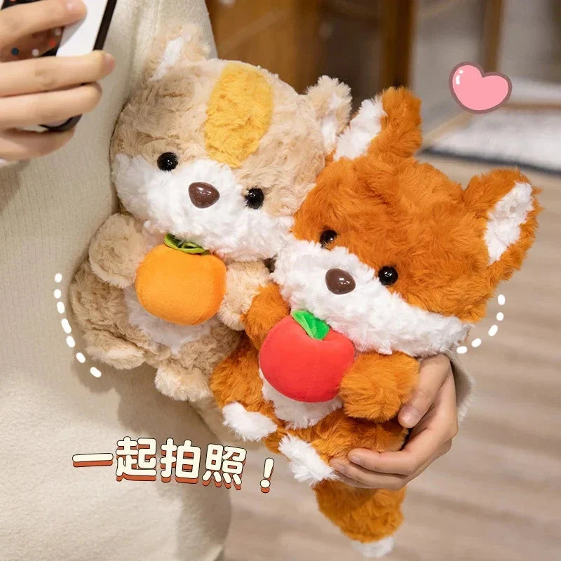 Adorable Chibi Plushies of Kawaii Fox and Squirrel