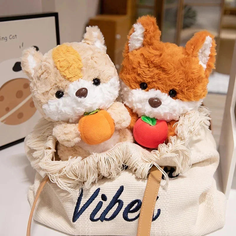 Adorable Chibi Plushies of Kawaii Fox and Squirrel