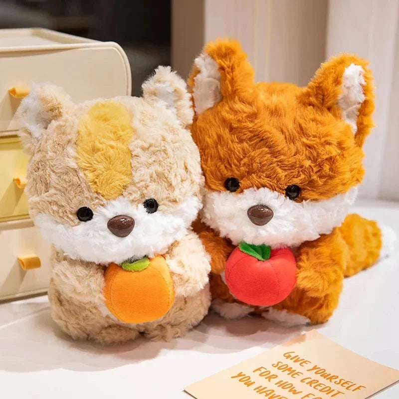 Adorable Chibi Plushies of Kawaii Fox and Squirrel