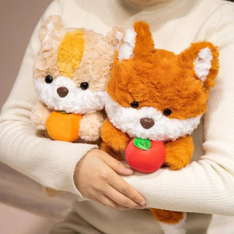 Adorable Chibi Plushies of Kawaii Fox and Squirrel