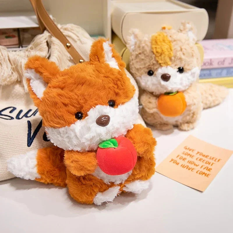 Adorable Chibi Plushies of Kawaii Fox and Squirrel