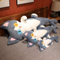 Adorable Hybrid Dolphin-Cat Plush Toy