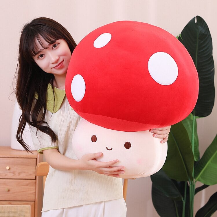 Adorable Red, Brown, and White Mushroom Plushie Collection