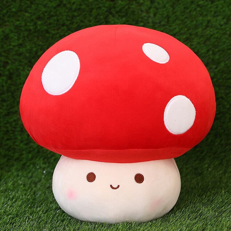 Adorable Red, Brown, and White Mushroom Plushie Collection