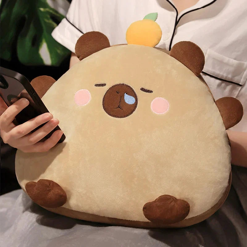 Adorable Triangle Capybara Plush Pillows Complete with Cozy Blanket