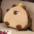 Adorable Triangle Capybara Plush Pillows Complete with Cozy Blanket