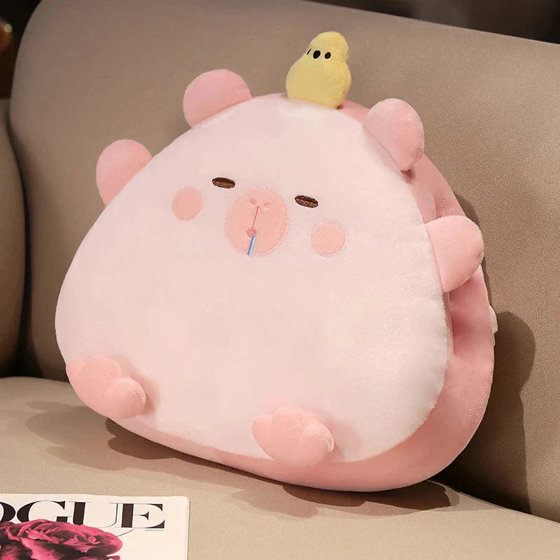 Adorable Triangle Capybara Plush Pillows Complete with Cozy Blanket