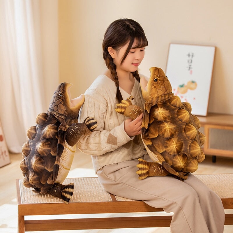 Extra-Large Realistic Snapping Turtle Plush Toy