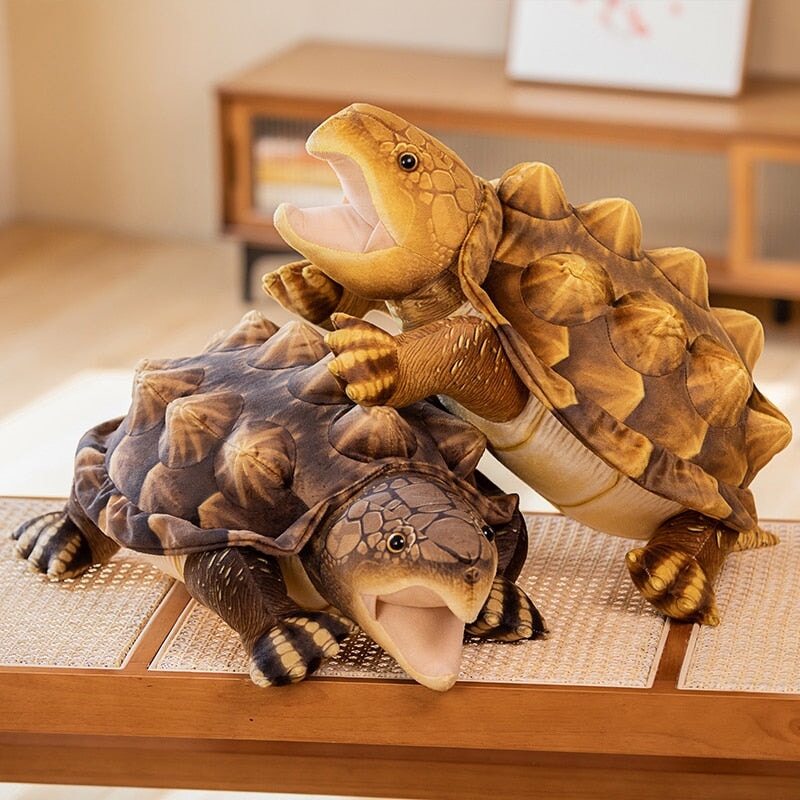 Extra-Large Realistic Snapping Turtle Plush Toy