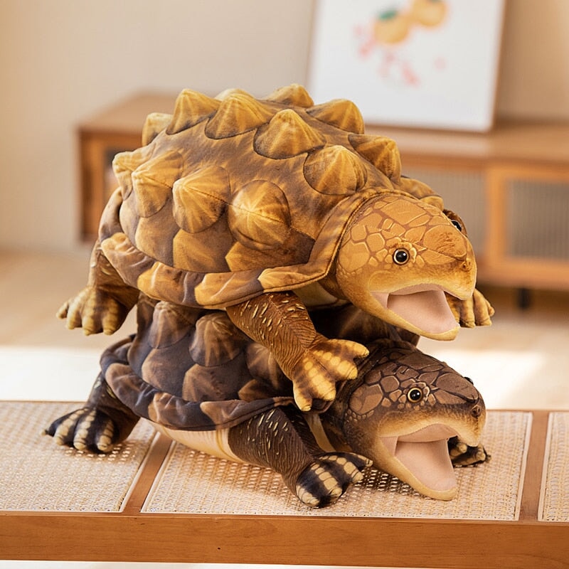 Extra-Large Realistic Snapping Turtle Plush Toy