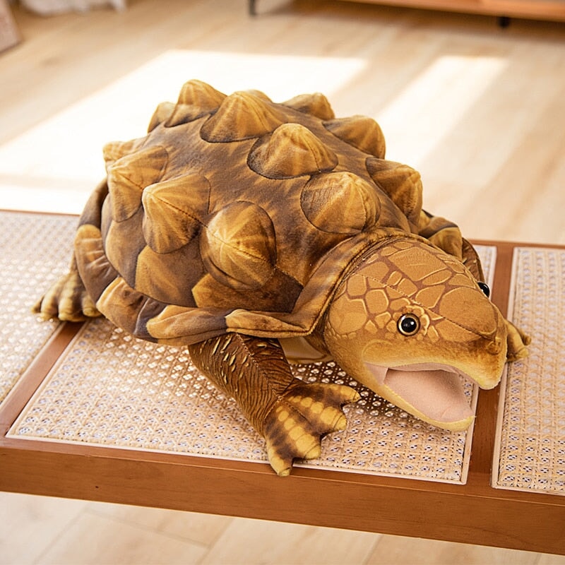 Extra-Large Realistic Snapping Turtle Plush Toy