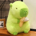 Vibrant Lime Green Capybara Banana Plush Toy