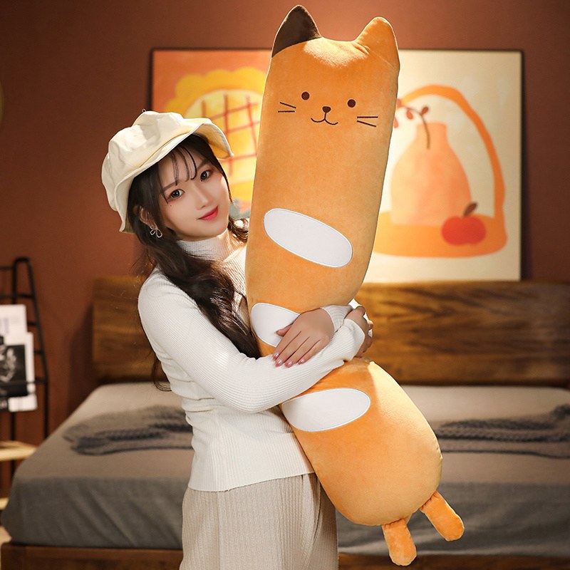 Adorable Long Baguette Cat Bread Plush Toy