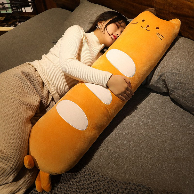 Adorable Long Baguette Cat Bread Plush Toy
