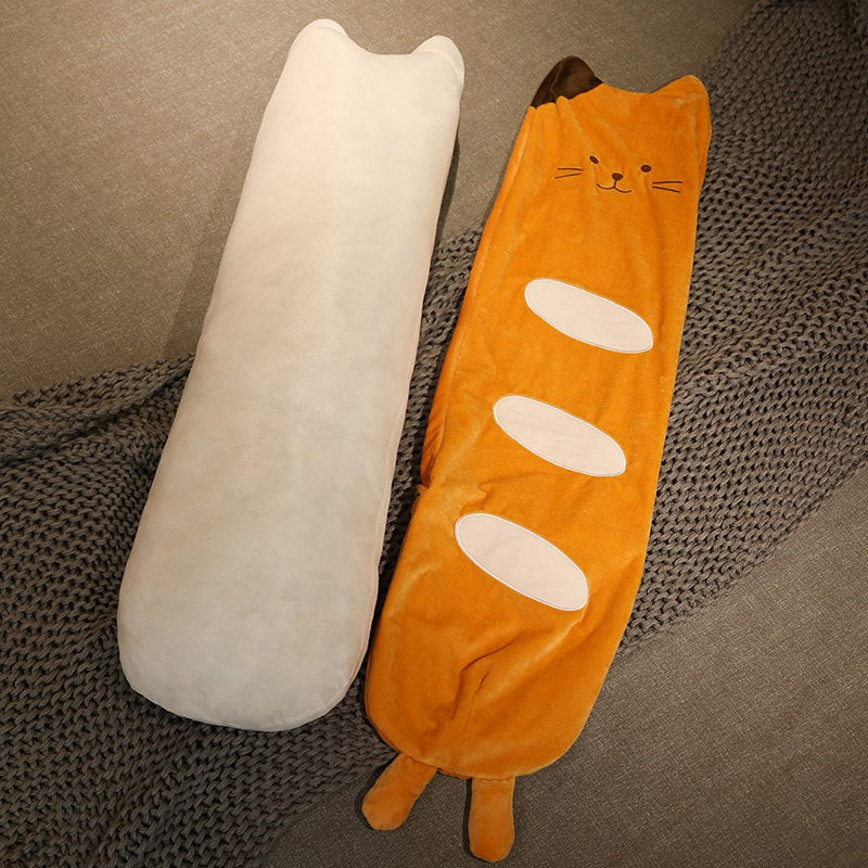 Adorable Long Baguette Cat Bread Plush Toy