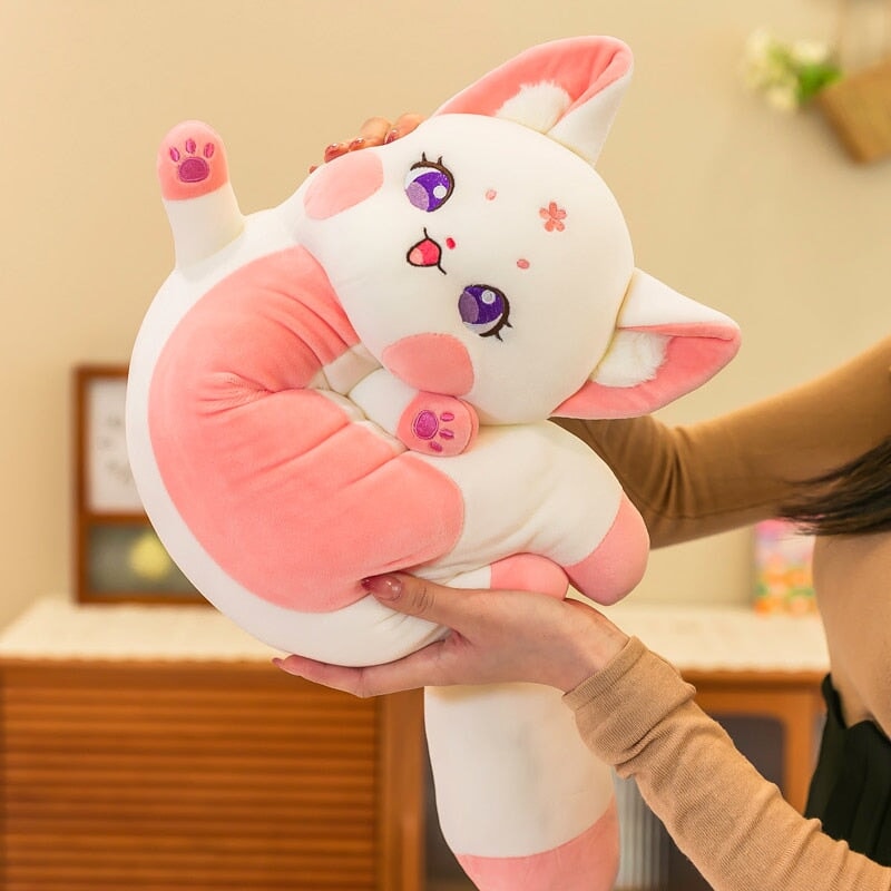 Extra Soft Long-Body Sakura Fox Family Plush Toy