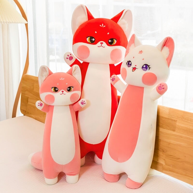 Extra Soft Long-Body Sakura Fox Family Plush Toy
