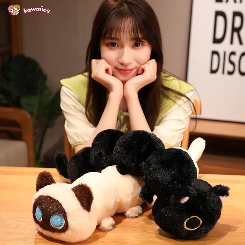 Adorable Long Fluffy Cat Caterpillar Stuffed Toys