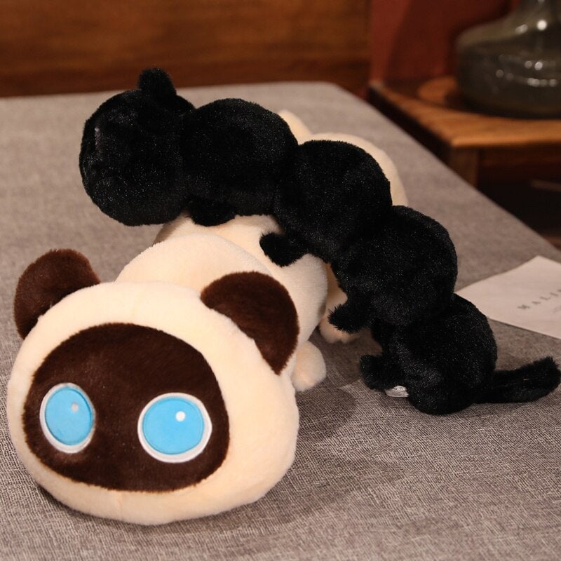 Ultra-Cuddly Long Fluffy Cat Caterpillar Plush Toys