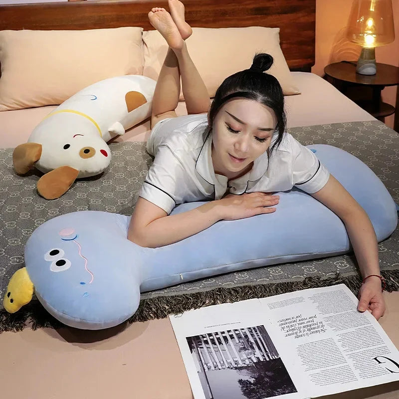 Adorable Long Pancake Dino Dog Crocodile Giraffe Plush Pillow for Ultimate Comfort