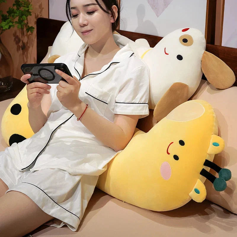 Delightful Long Pancake Dino Dog Crocodile Giraffe Plush Pillow