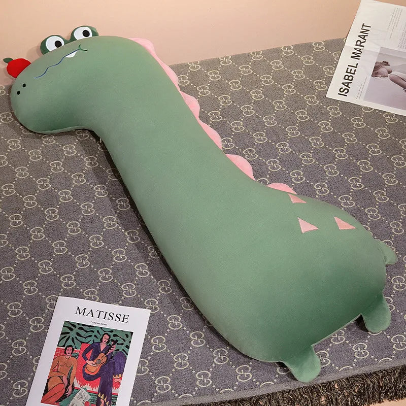 Adorable Long Pancake Dino Dog Crocodile Giraffe Plush Pillow for Ultimate Comfort