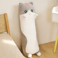 Cozy Long Pink and Gray Cat Plush Toys for Ultimate Cuddling