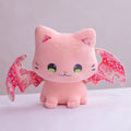Adorable Kawaii Sakura Cat Plushies: Luna & Solis with Enchanting Wings!