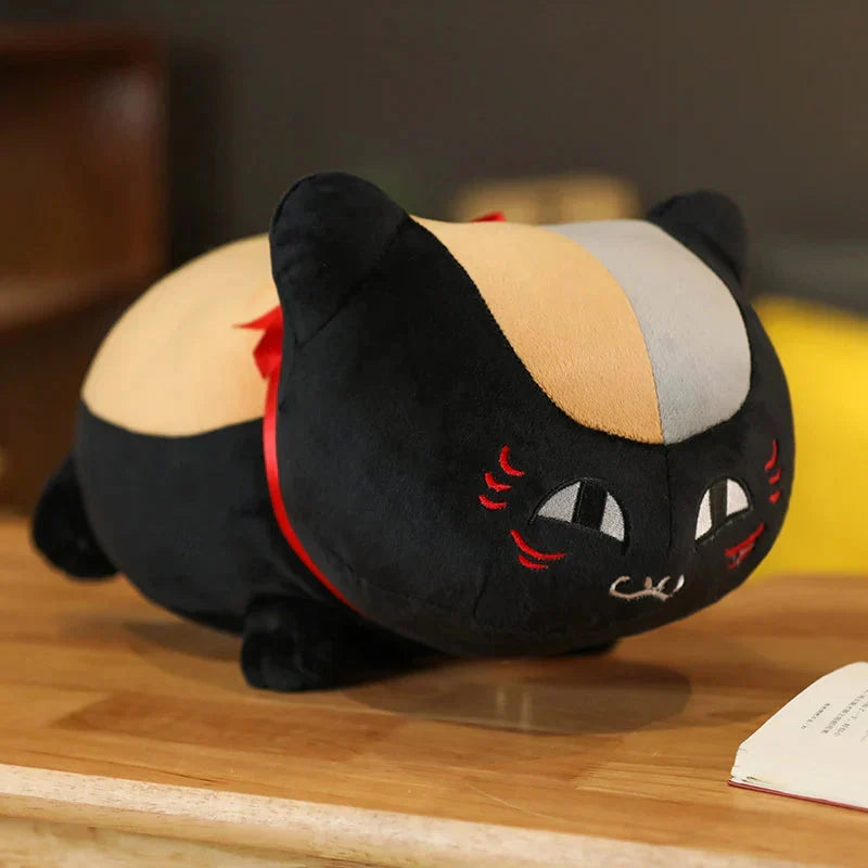Cute and Cuddly Natsume Yuujinchou Nyanko Cat Plushie - White and Black Edition!