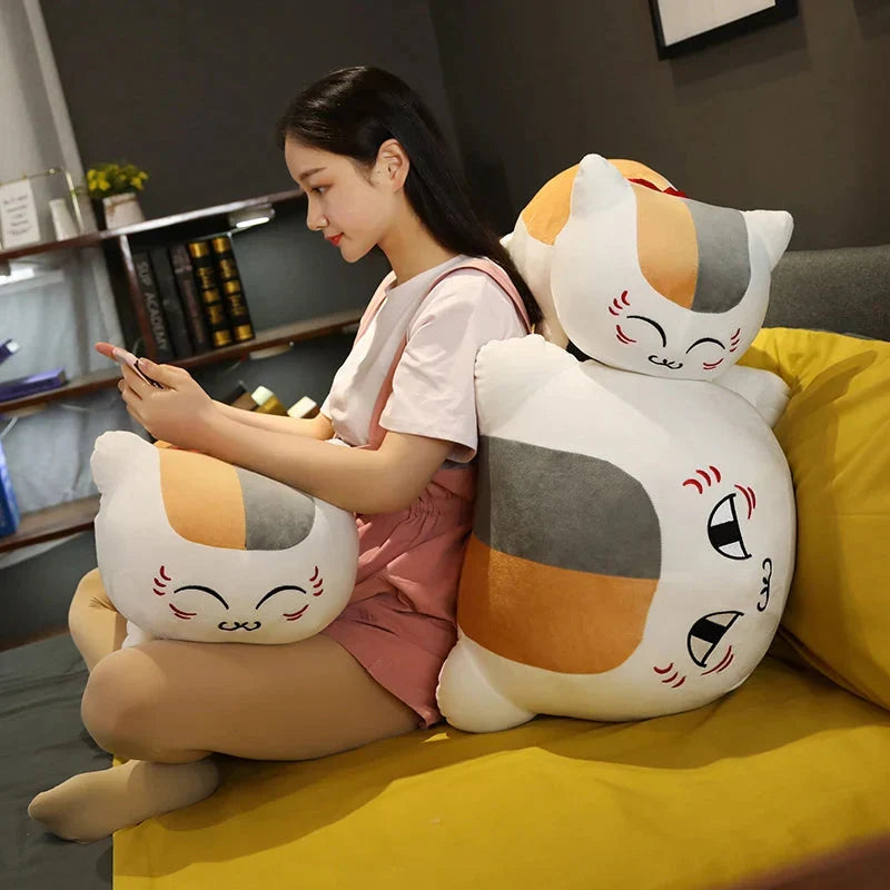 Cute and Cuddly Natsume Yuujinchou Nyanko Cat Plushie - White and Black Edition!