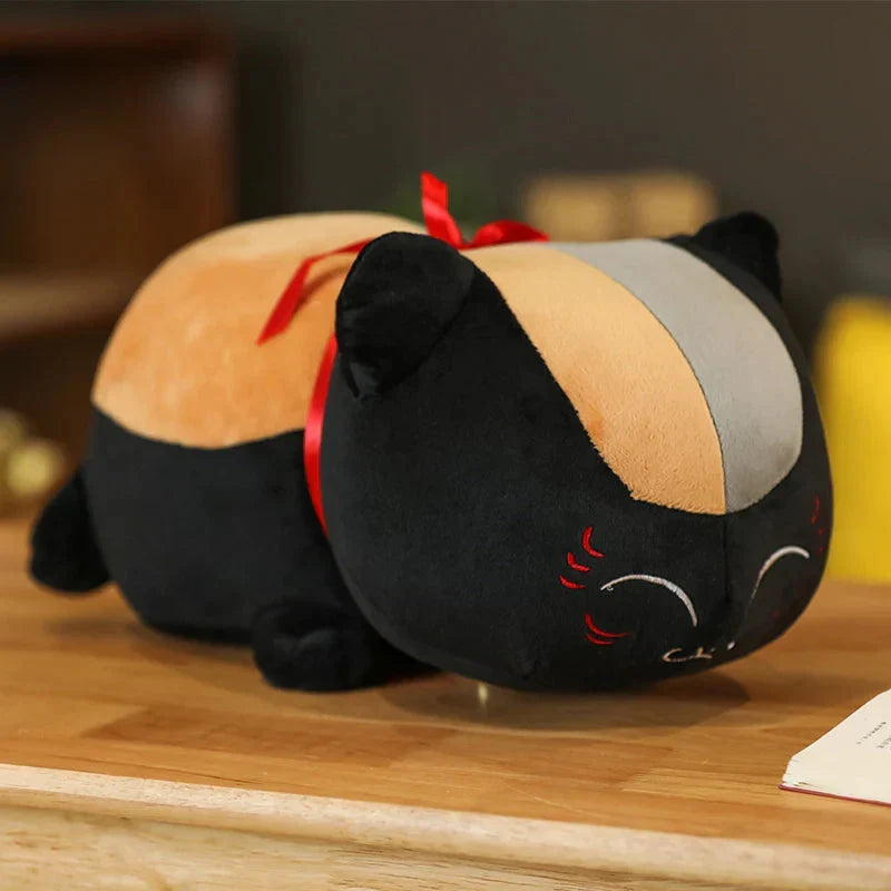 Cute and Cuddly Natsume Yuujinchou Nyanko Cat Plushie - White and Black Edition!