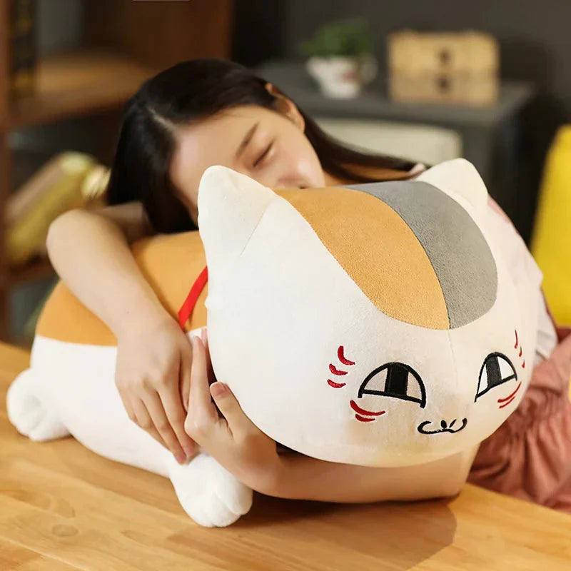 Cute and Cuddly Natsume Yuujinchou Nyanko Cat Plushie - White and Black Edition!