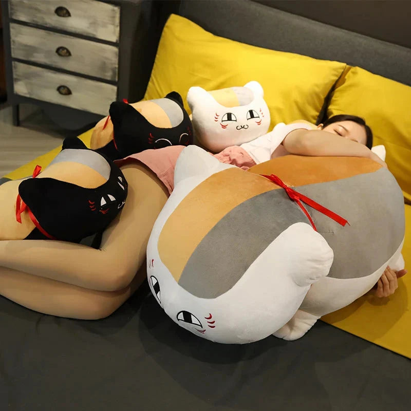 Cute and Cuddly Natsume Yuujinchou Nyanko Cat Plushie - White and Black Edition!