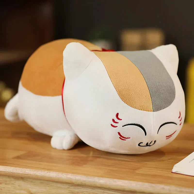 Cute and Cuddly Natsume Yuujinchou Nyanko Cat Plushie - White and Black Edition!