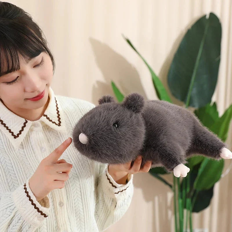 Cuddly Nibbles the Black Rat Plush Toy