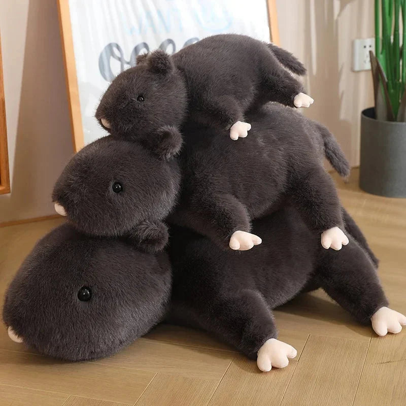 Cuddly Nibbles the Black Rat Plush Toy