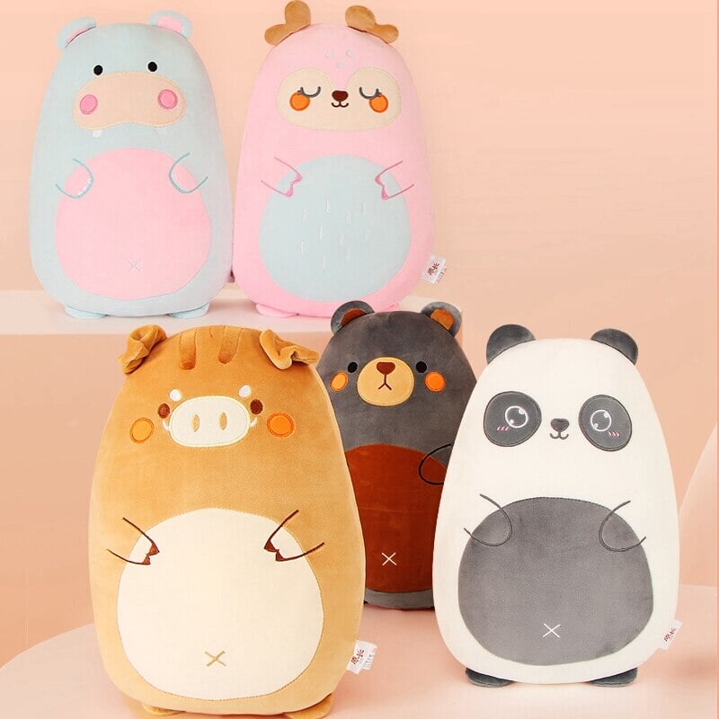 Delightful Pancake-Shaped Plushie Collection of Wild Animals