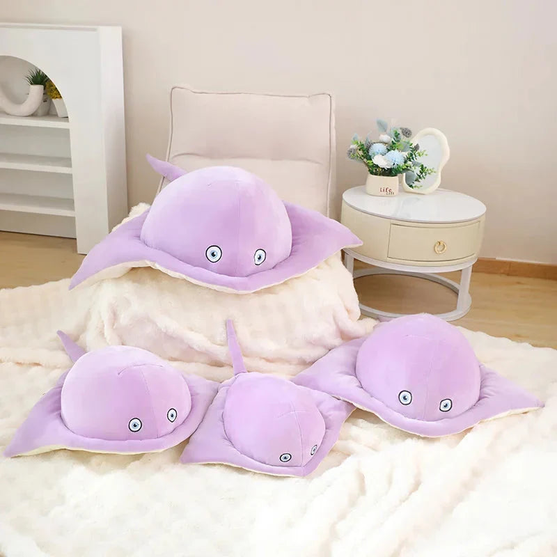 Adorable Pastel Purple & Blue Stingray Plush Toys