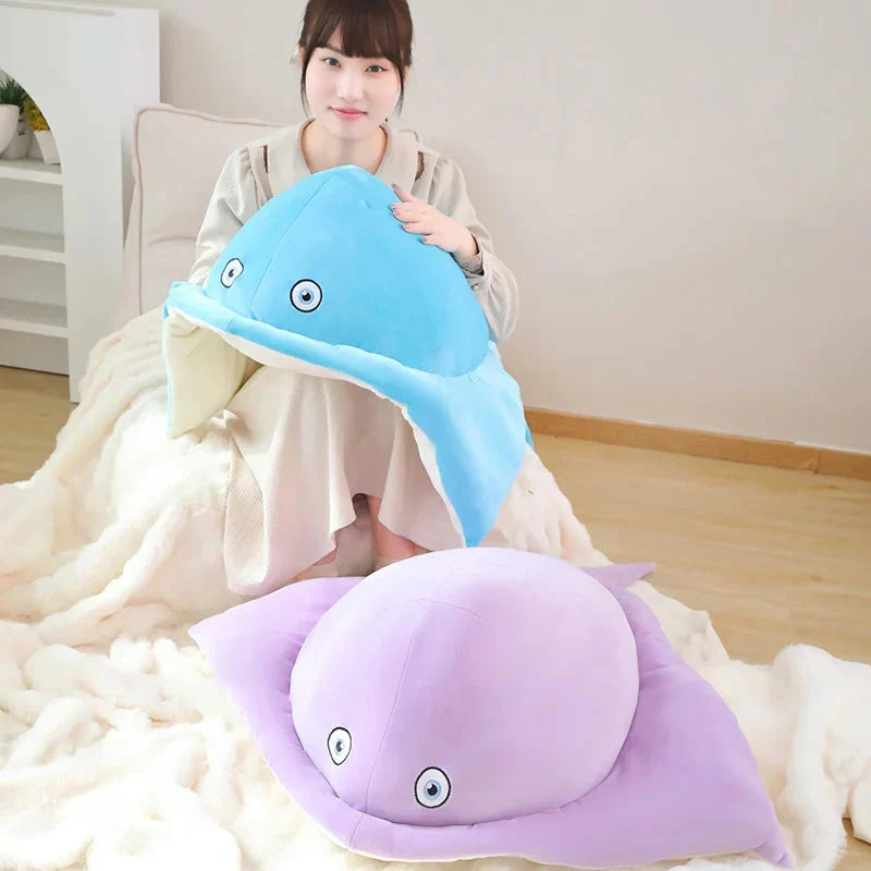 Adorable Pastel Purple and Blue Stingray Plush Toys
