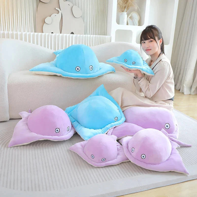 Adorable Pastel Purple & Blue Stingray Plush Toys