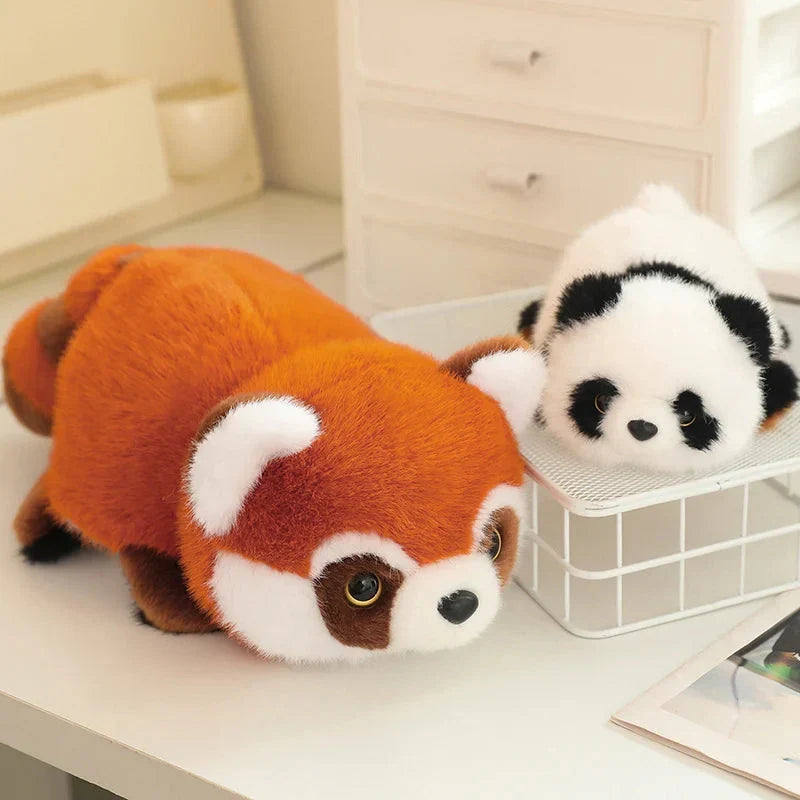 Adorable Reversible Plush: Red Panda & Panda Combo